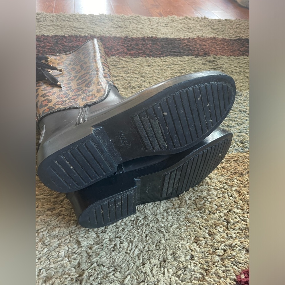 Authentic Coach Leopard Signature Outline “Tristee” Rain Boots - Picture 11 of 11